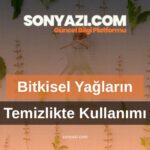 Bitkisel Yağların Temizlikte Kullanımı